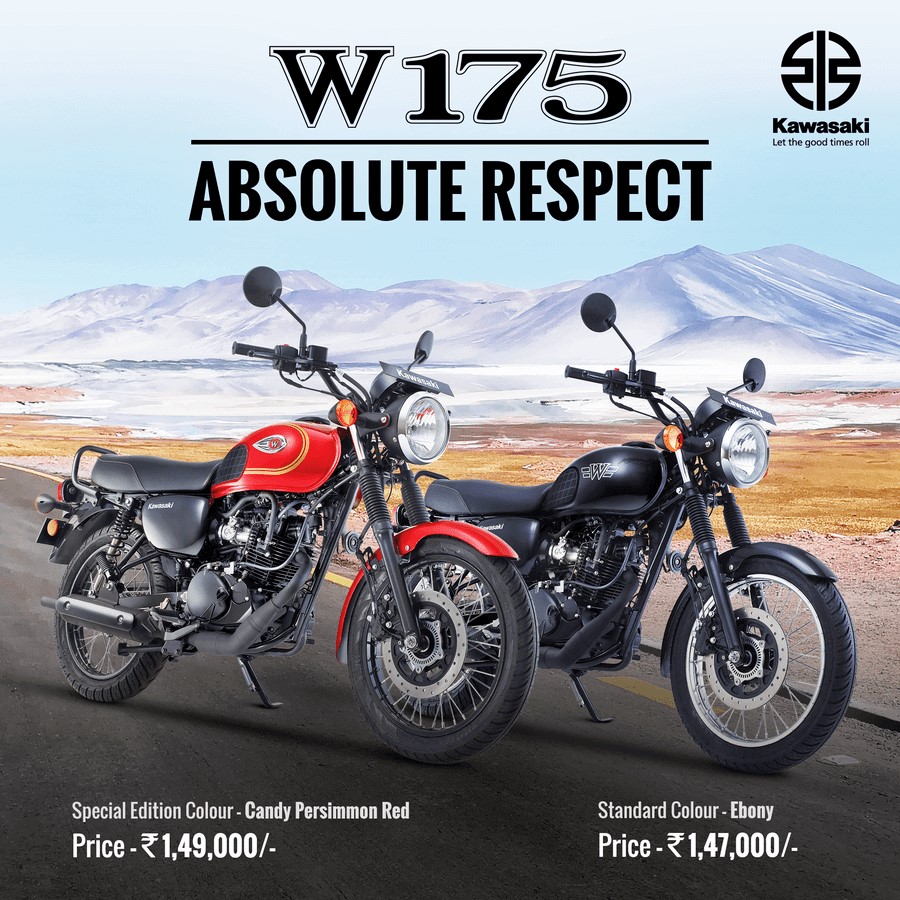 Kawasaki launches All new W 175 MY23 at an introductory starting price from  INR 1,47,000 | Kawasaki